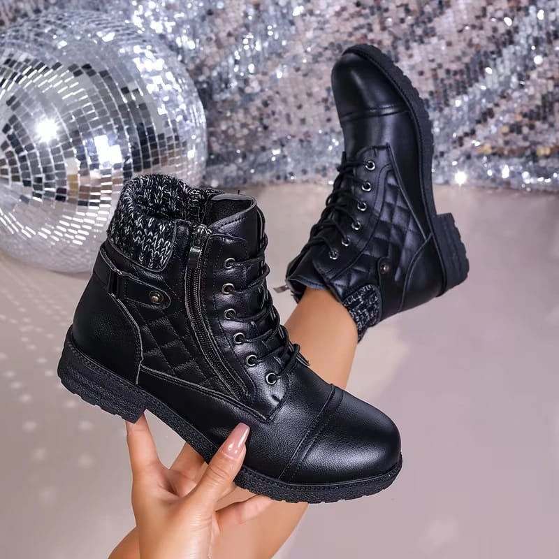 Romilly | Botins de Couro Femininos Salto Bloco
