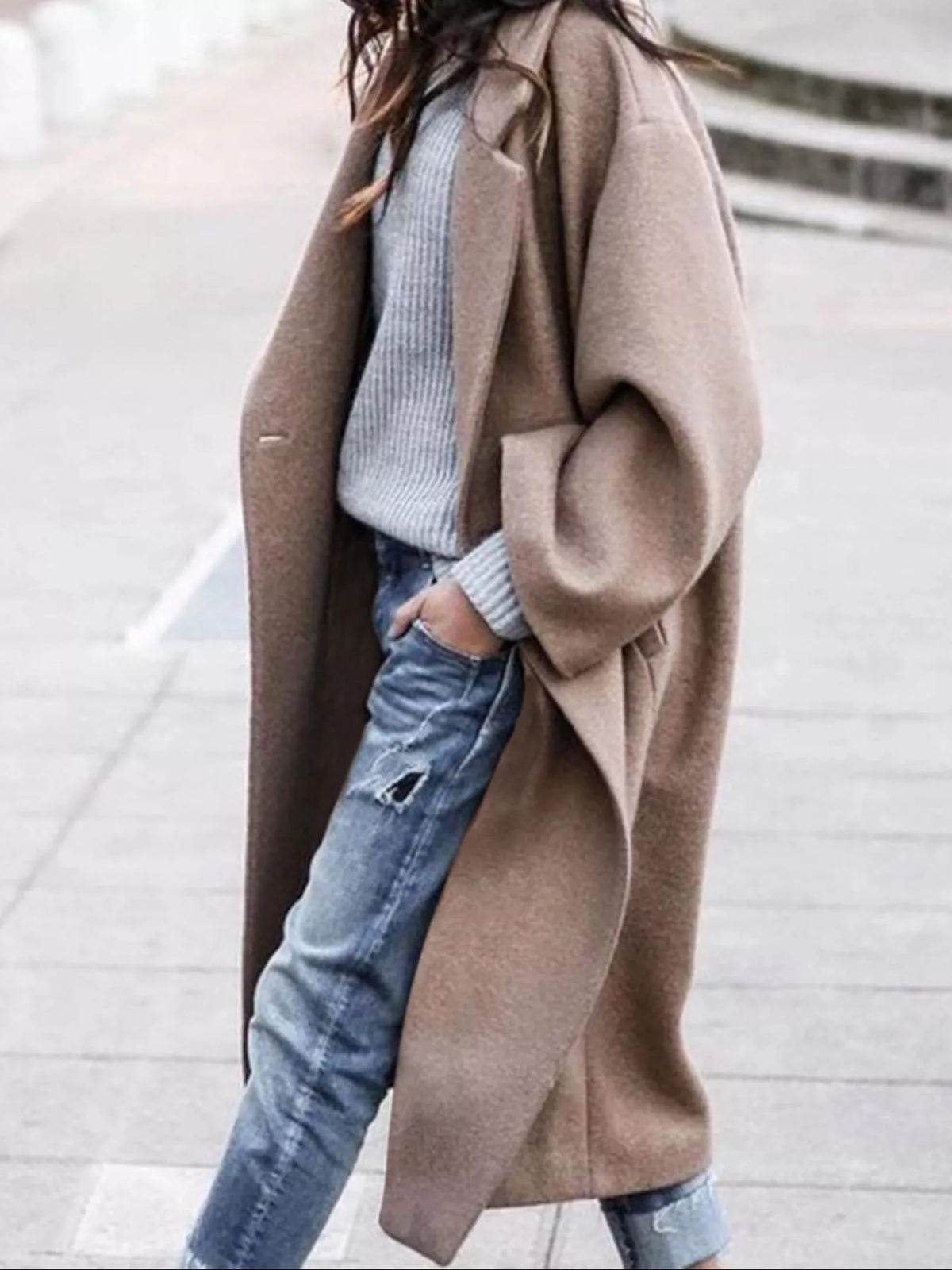 Luna | Casaco Longo Feminino Oversized Inverno