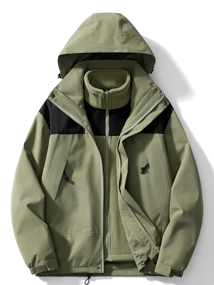 Maren | Jaqueta Outdoor 3 em 1 Impermeável Corta-Vento Forro Polar Removível