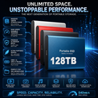 Freya | SSD Externo Portátil USB | Alta Velocidade, 128TB | Carcaça Alumínio