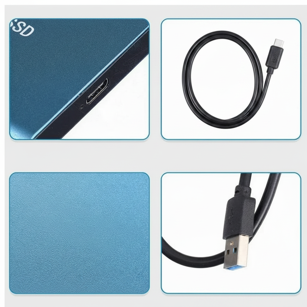 Freya | SSD Externo Portátil USB | Alta Velocidade, 128TB | Carcaça Alumínio