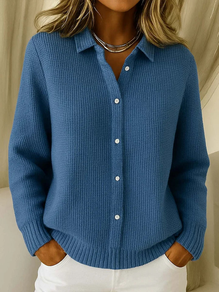 Romy | Cardigan Feminino Malha Gola com Botões