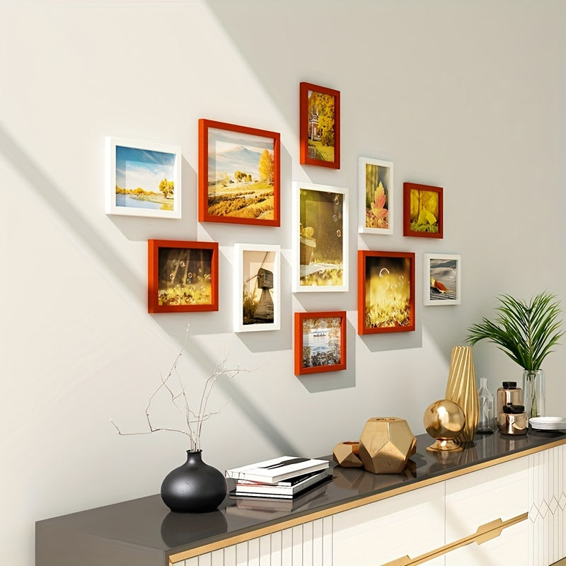 Iris | Conjunto de Molduras para Fotos | 11 Peças, Estilo Clássico, Sem Furos | Decoração Sala