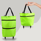 Bolsa de Compras 2 em 1 | Dobrável com Rodas, 30 kg | Giselle