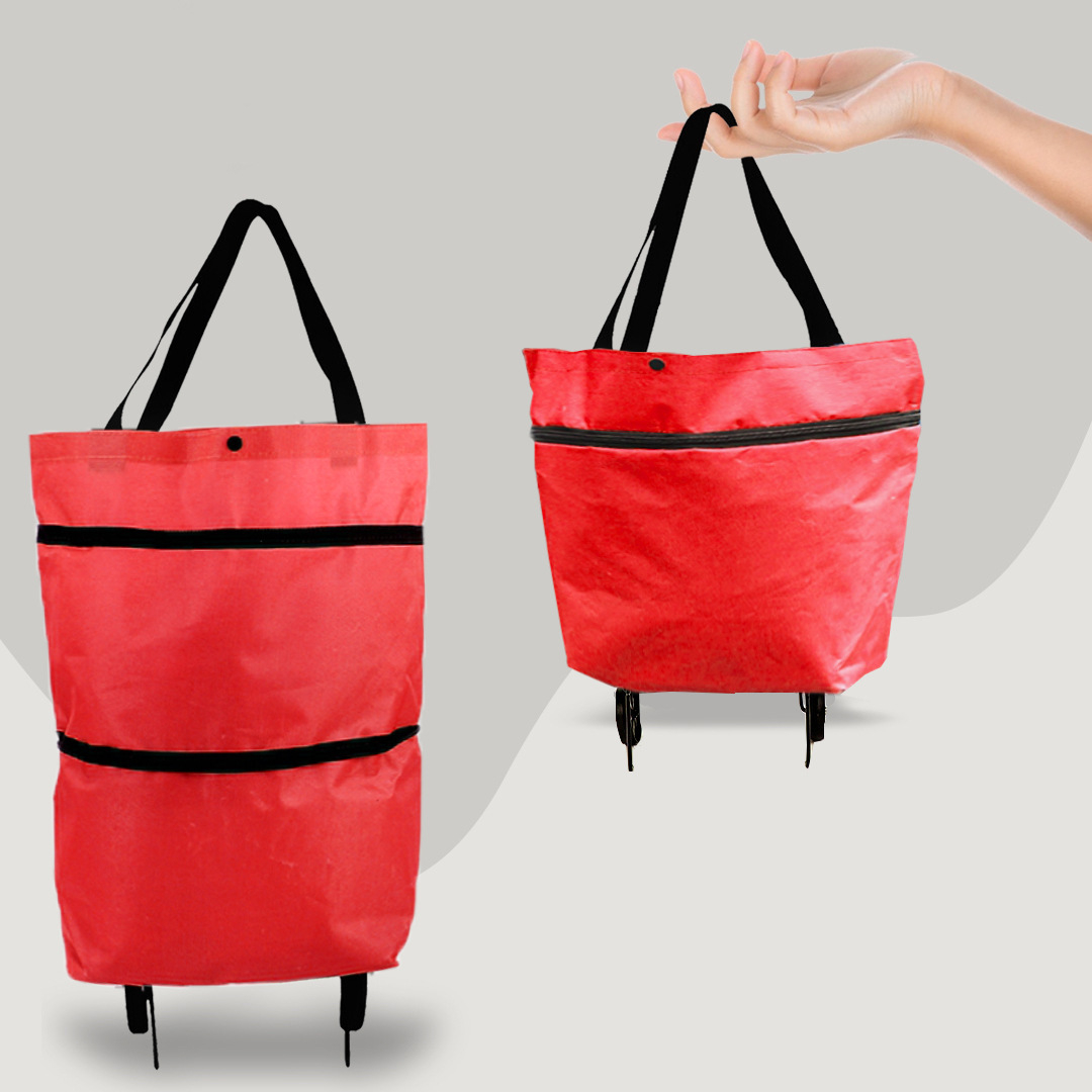 Bolsa de Compras 2 em 1 | Dobrável com Rodas, 30 kg | Giselle