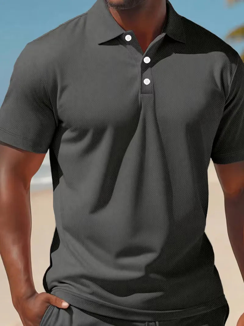 Conjunto de Shorts para Homem | Polo e Calção | Poliéster