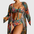 Biquíni Feminino | Estampa Tropical, Dois Volumes