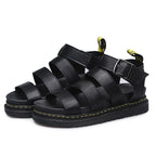 Sandálias Femininas de Couro | Conforto e Estilo | Preto, Branco, Bordô