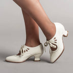 Clea | Sapatos Mary Jane Femininos Salto Bloco Baixo Bico Redondo