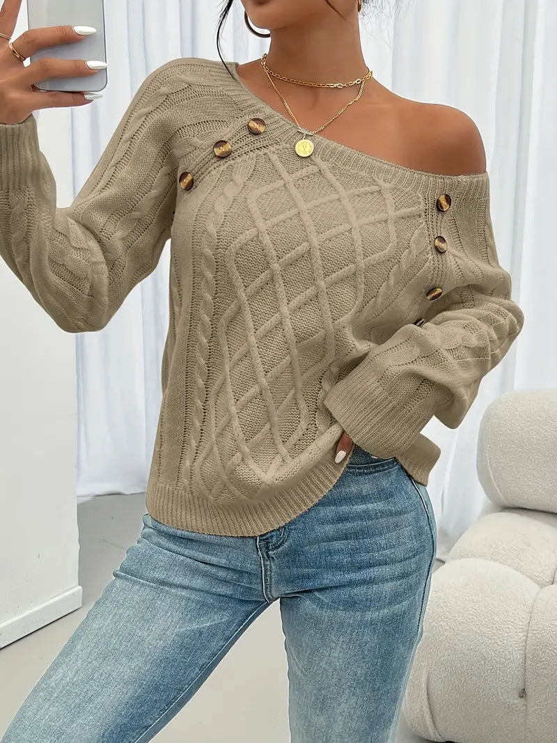 Reva | Camisola Feminina Algodão Torcido com Botões