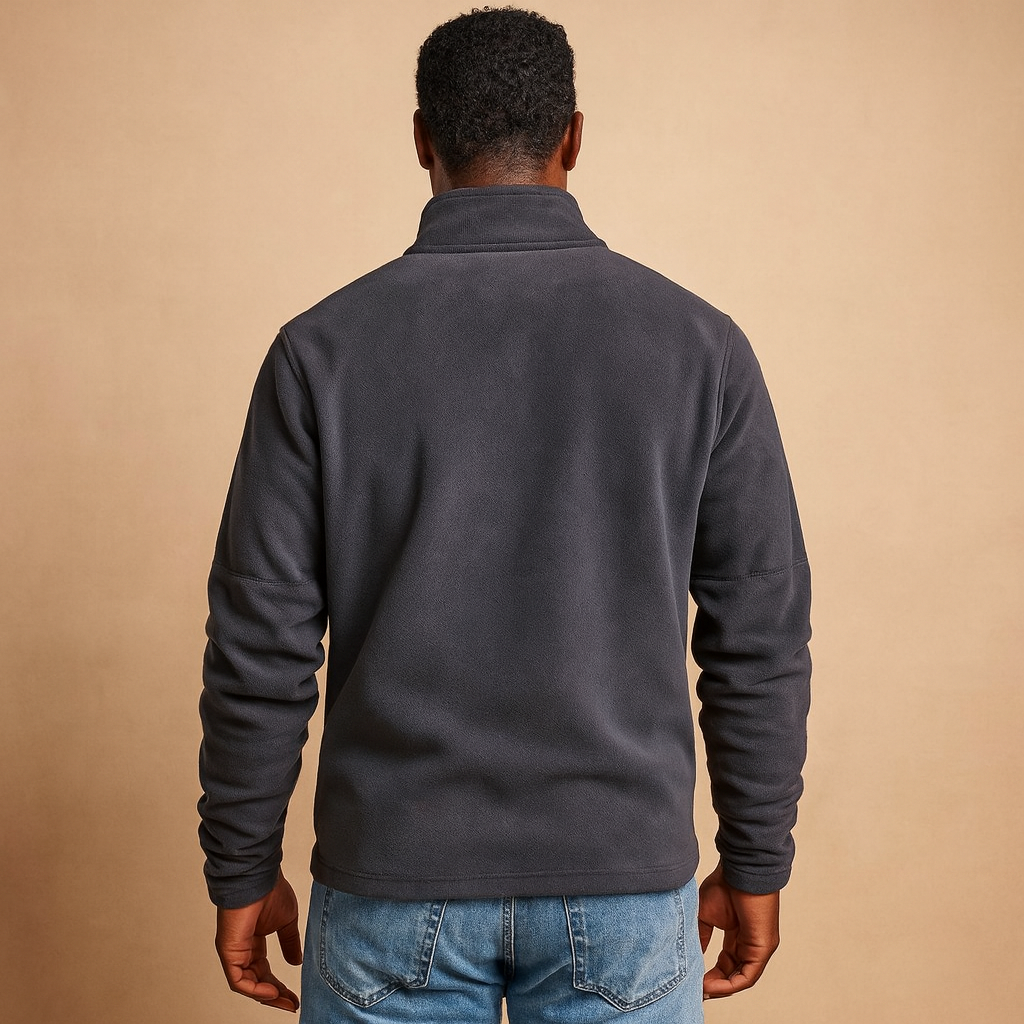 Anouk | Homem Fleece Pullover Meio Fecho