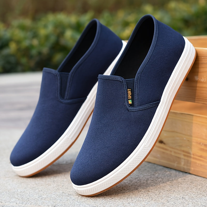 Saoirse | Homem Loafers Lona Slip On Painéis Elásticos