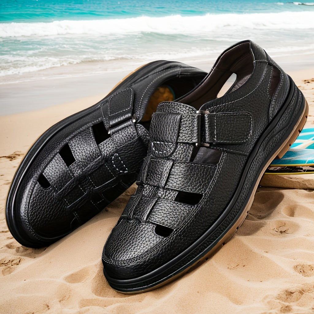 Lyra | Sandálias de Couro Masculinas Slip On