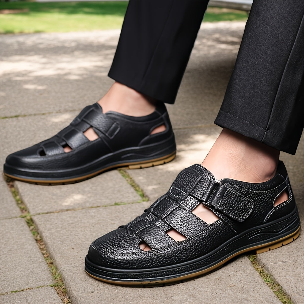 Lyra | Sandálias de Couro Masculinas Slip On
