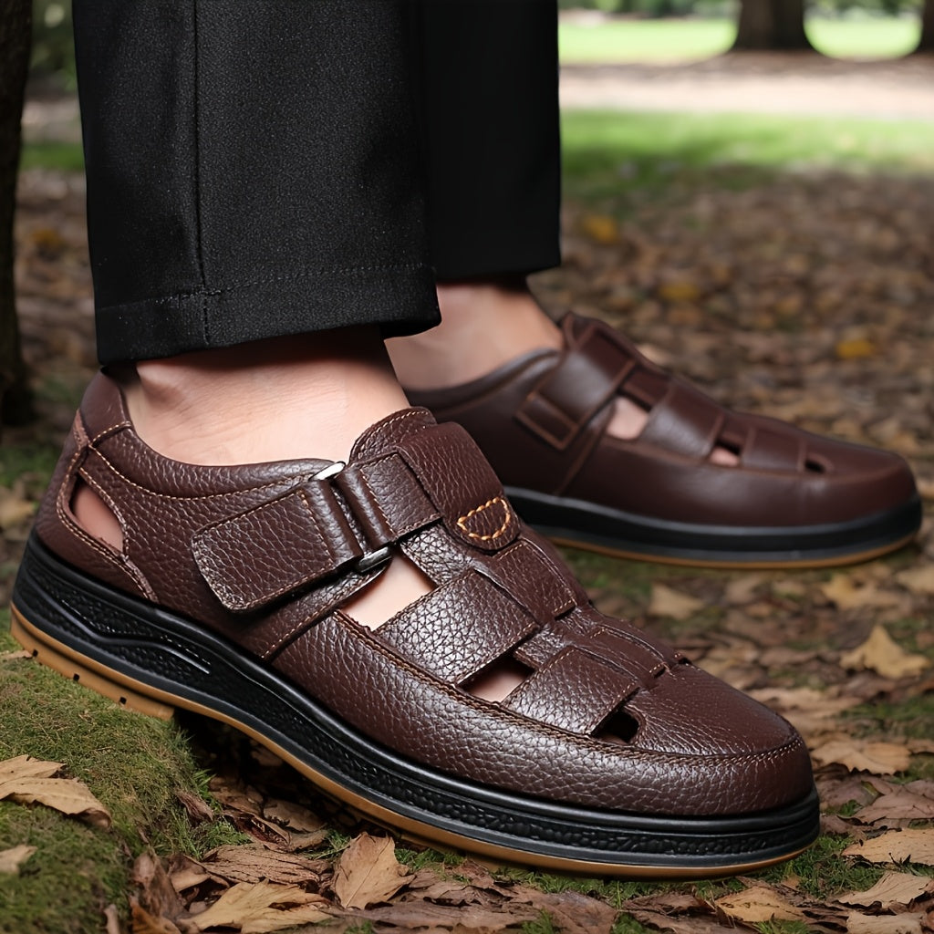 Lyra | Sandálias de Couro Masculinas Slip On