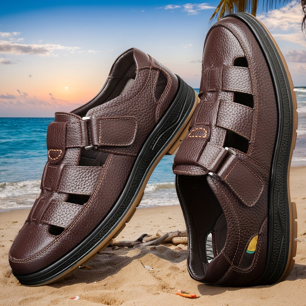 Lyra | Sandálias de Couro Masculinas Slip On