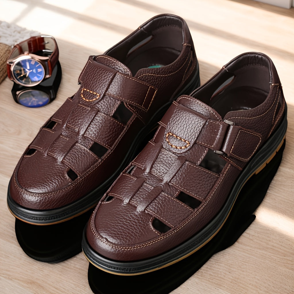 Lyra | Sandálias de Couro Masculinas Slip On