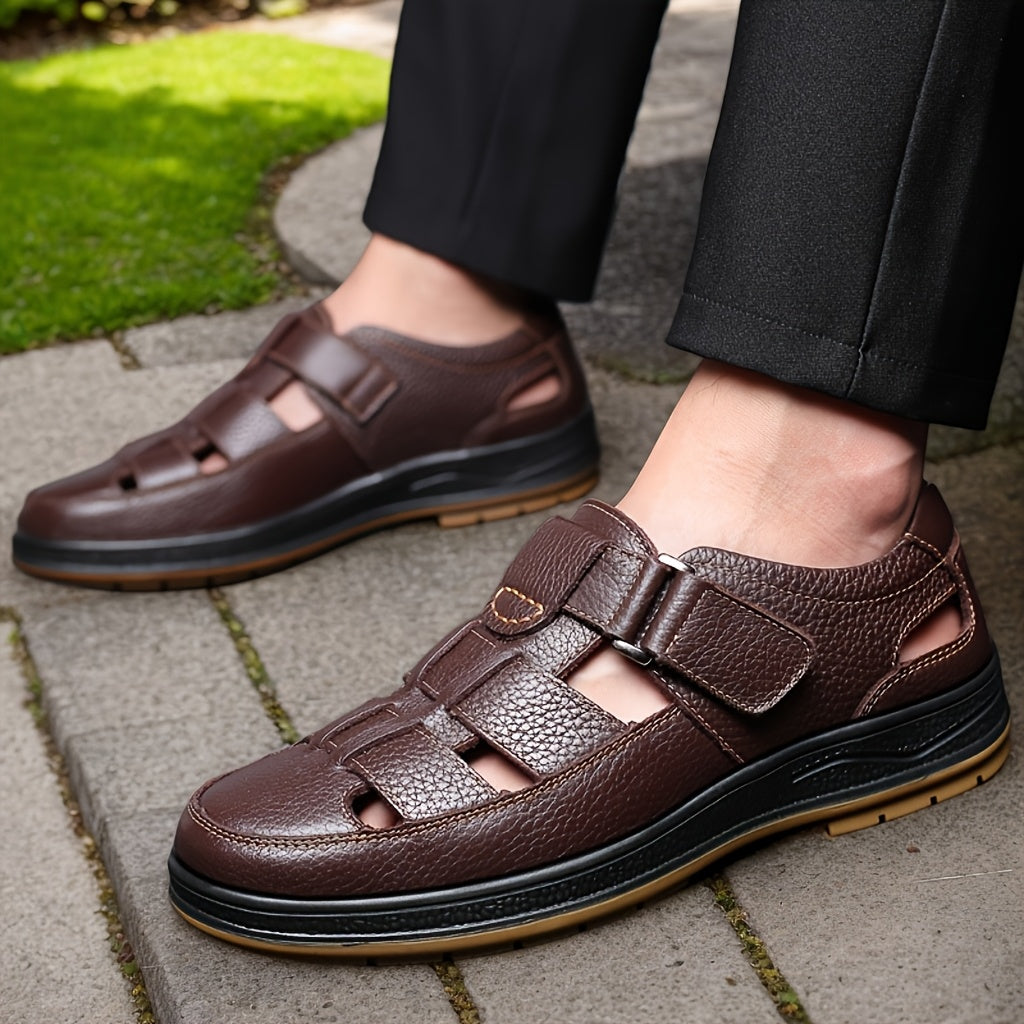 Lyra | Sandálias de Couro Masculinas Slip On