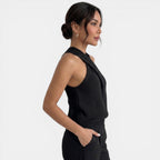 Una | Top Feminino Malha Halter Costas Cruzadas