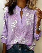 Juno | Blusa Feminina Floral Decote V