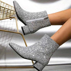 Halle | Mulheres Botins Glitter Salto