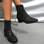 Halle | Mulheres Botins Glitter Salto