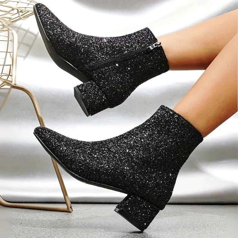 Halle | Mulheres Botins Glitter Salto