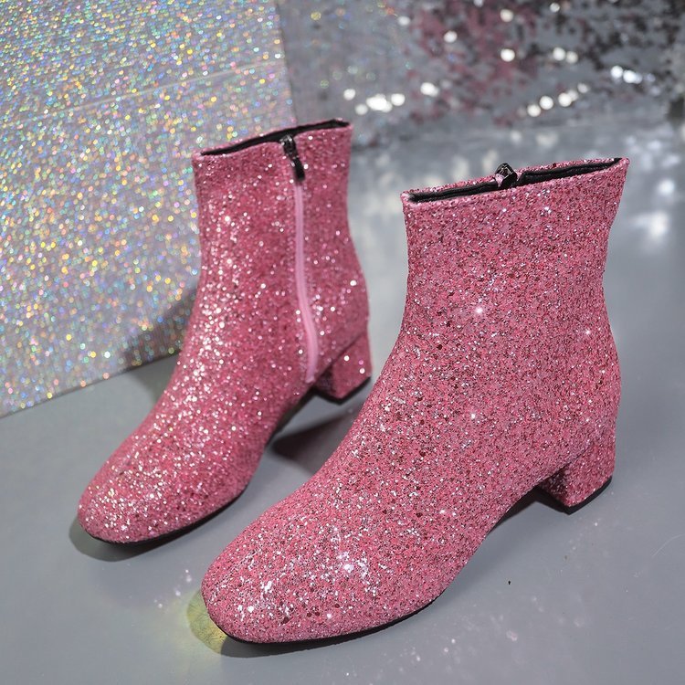 Halle | Mulheres Botins Glitter Salto