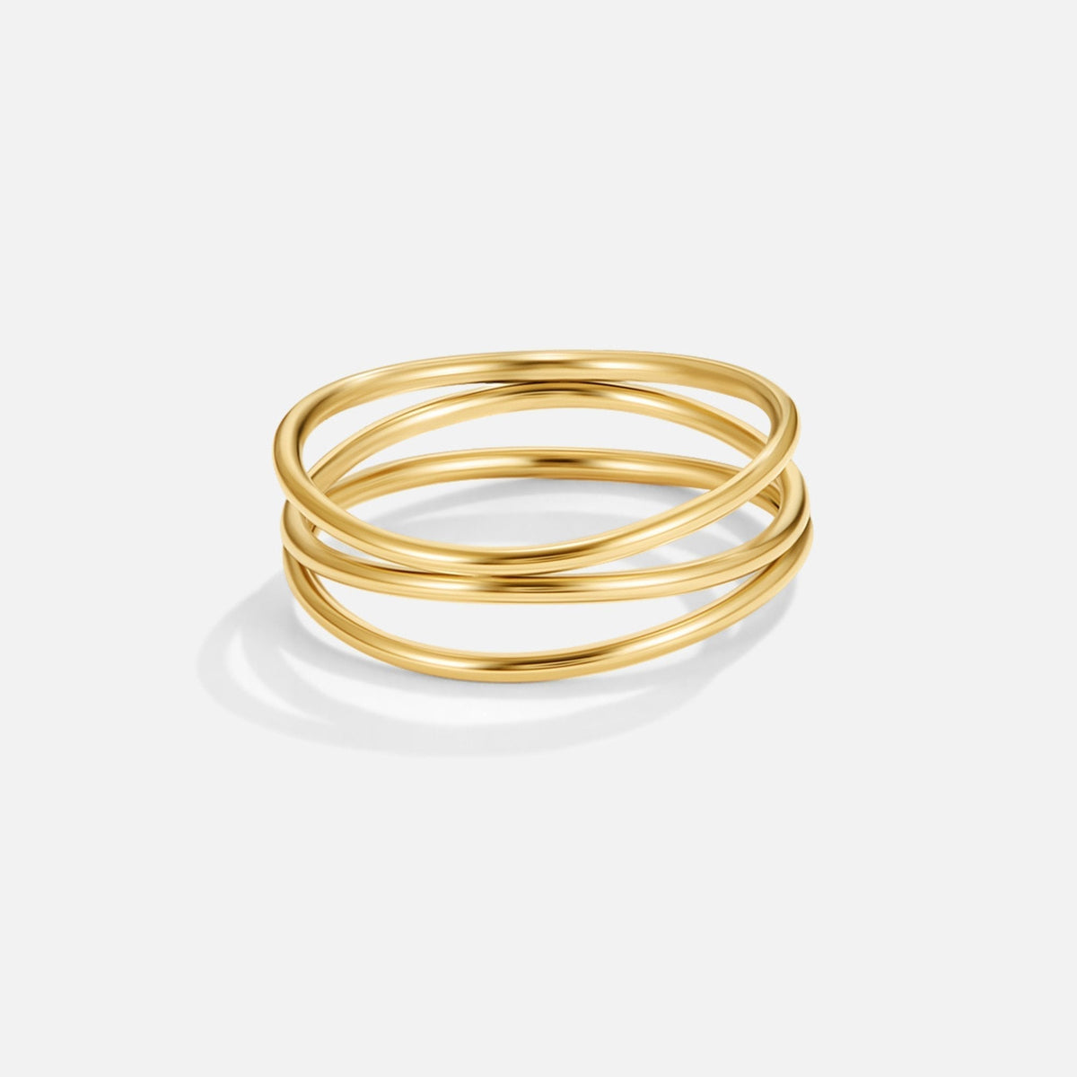 Nova | Anel Dourado Aço Inoxidável Banhado 18K