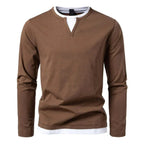 Honor | Homem Camisola Henley Manga Comprida Gola Dividida