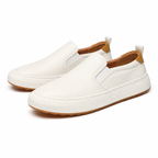 Mocassins Homem | Couro Branco, Respiráveis | Verão
