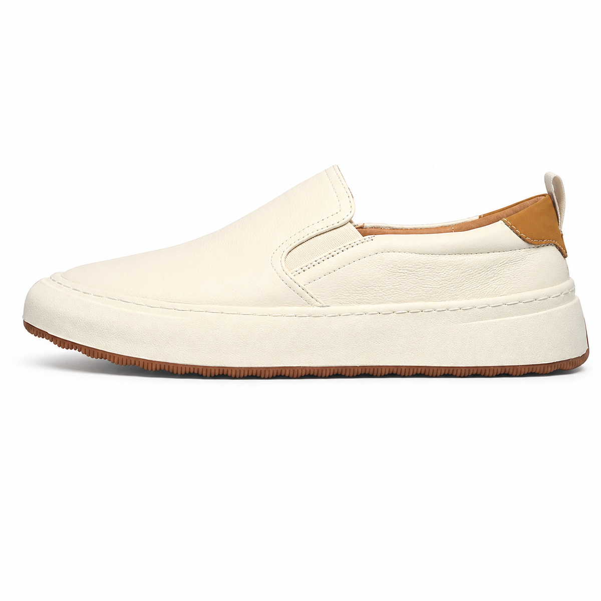 Mocassins Homem | Couro Branco, Respiráveis | Verão