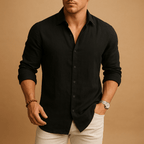 Iris | Camisa Masculina Manga Longa Gola Polo
