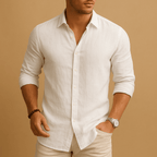 Iris | Camisa Masculina Manga Longa Gola Polo