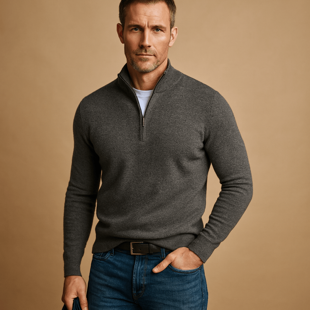 Homem Camisola Half-Zip Regular Fit