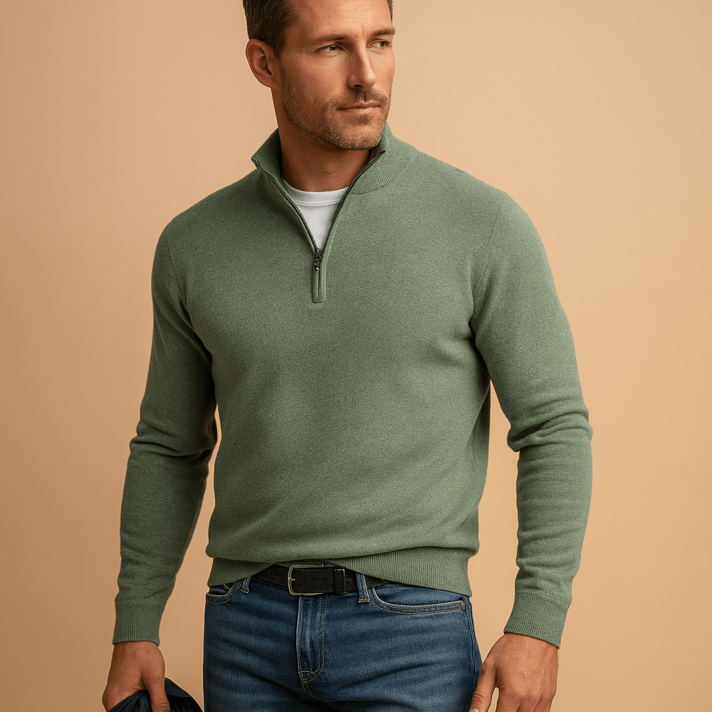 Homem Camisola Half-Zip Regular Fit