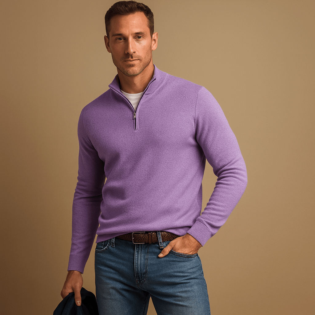 Homem Camisola Half-Zip Regular Fit