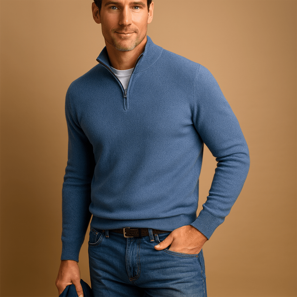 Homem Camisola Half-Zip Regular Fit