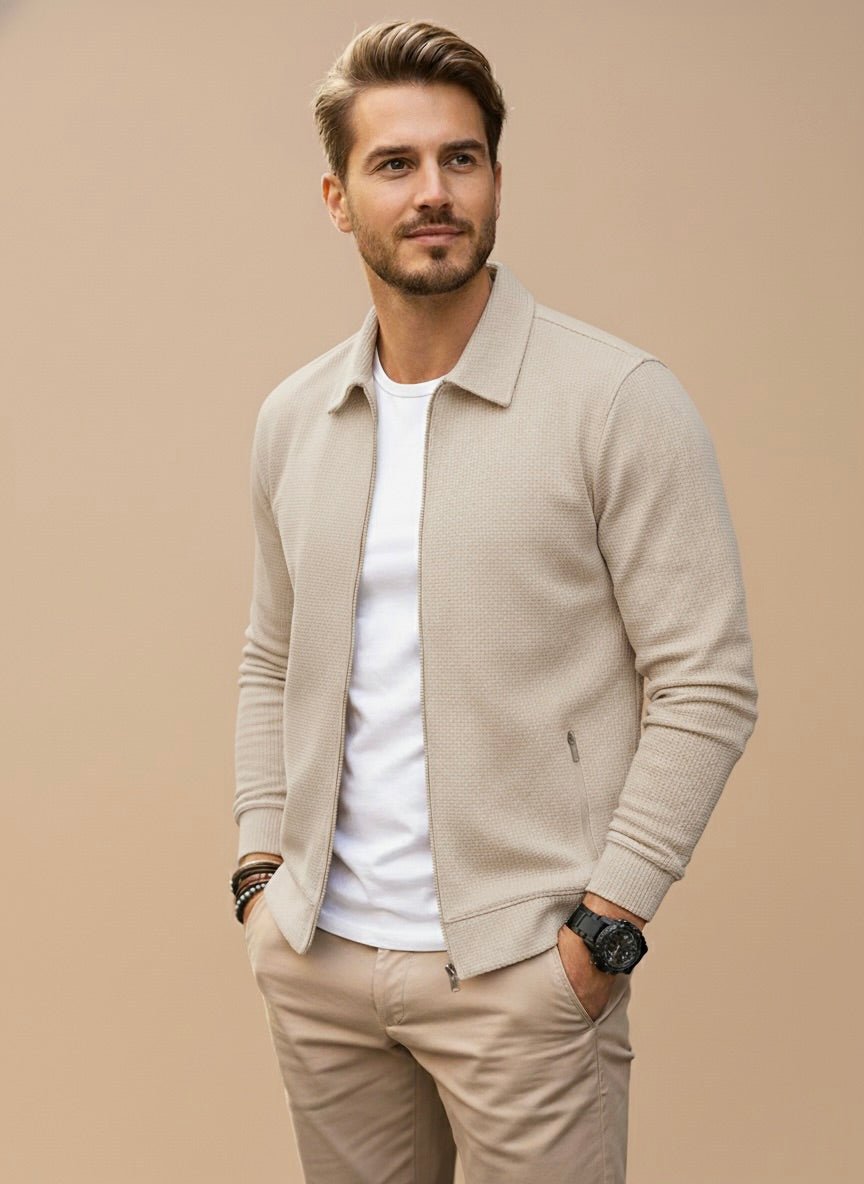 Delphine | Homem Colete com Fecho de Correr Gola Alta Regular Fit