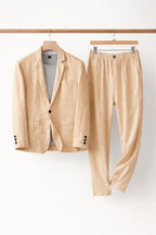 Wilhelmina | Conjunto Masculino Linho Blazer e Calça Relaxed Fit