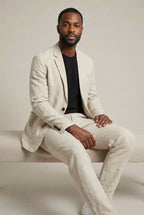Wilhelmina | Conjunto Masculino Linho Blazer e Calça Relaxed Fit