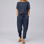 Jade | Conjunto Feminino 2 Peças Calça e Top Leve Verão