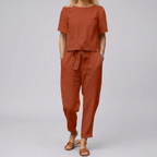 Jade | Conjunto Feminino 2 Peças Calça e Top Leve Verão
