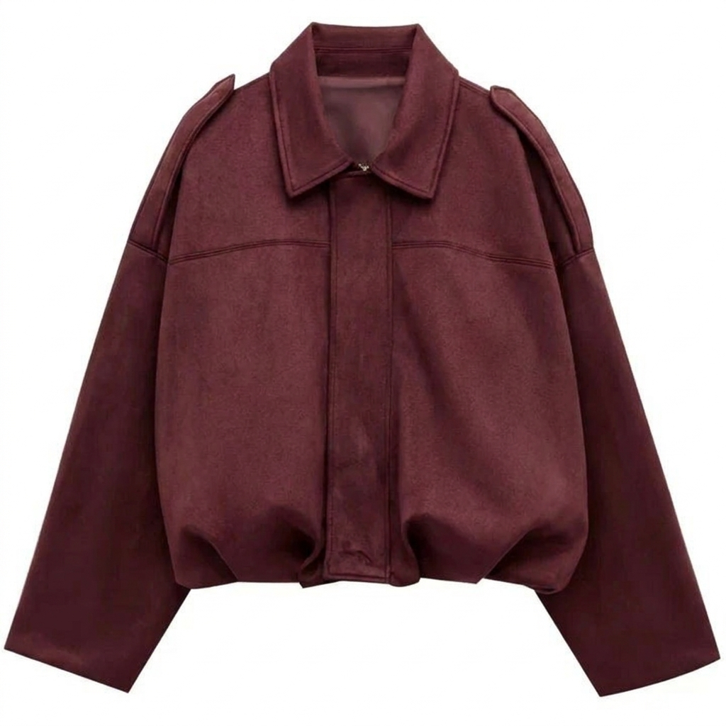 Xanthe | Mulher Bomber Cropped com Fecho de Correr