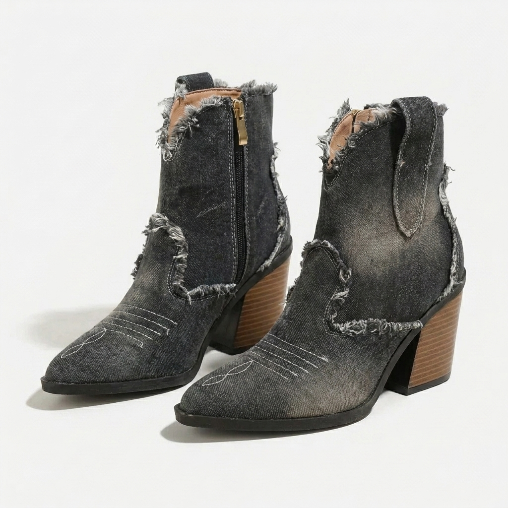 Xanthe | Botas Femininas Salto Bloco Tornozelo