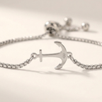 Wren | Pulseira Aço Inoxidável Elo Âncora Náutica
