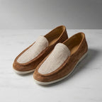 Embla | Mocassins Camurça Costura Manual Palmilha Acolchoada