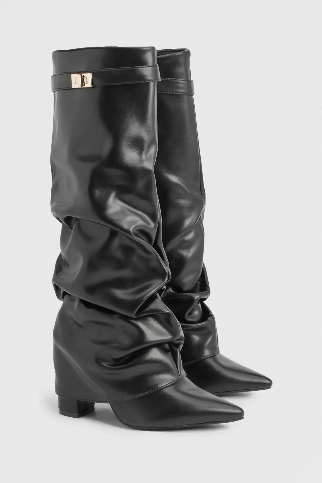 Botas Slouch Femininas | Bico Pontiagudo e Salto Baixo