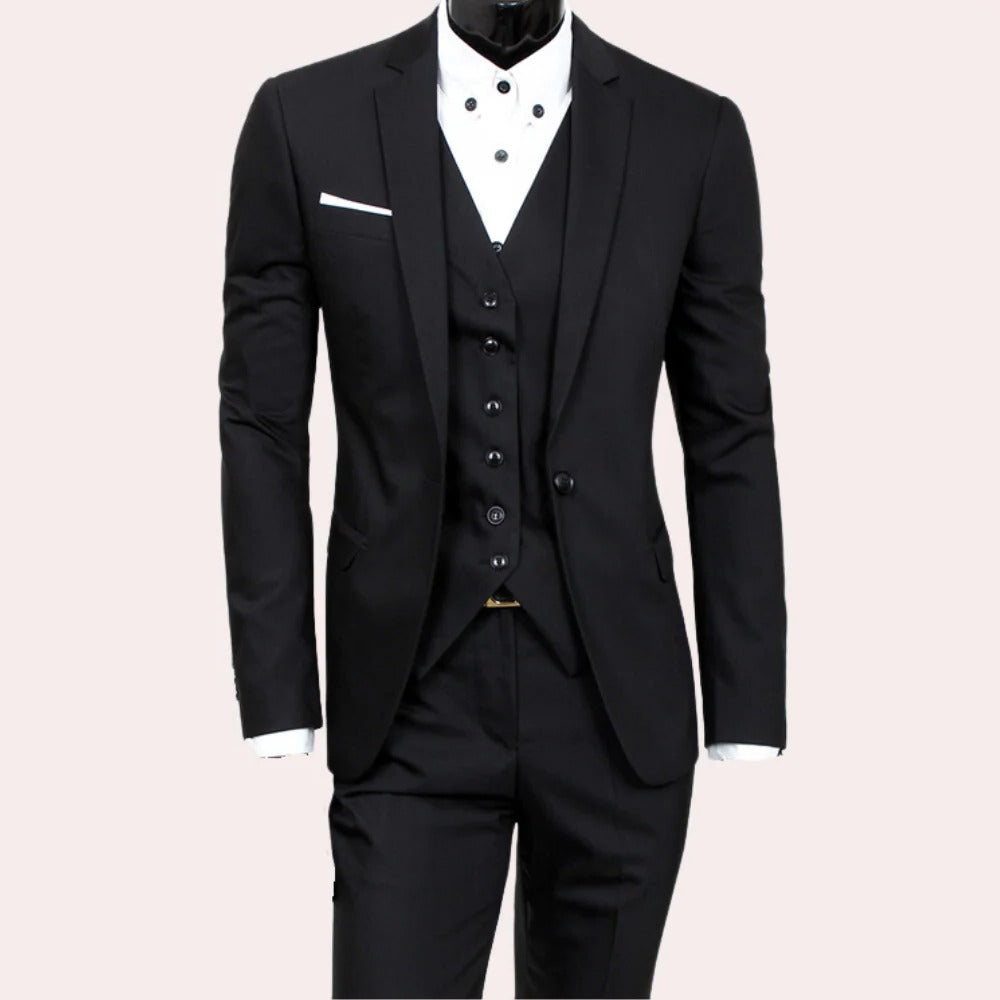 Zelda | Fato Masculino de 3 Peças | Slim Fit, Elegante | Casamento, Negócios