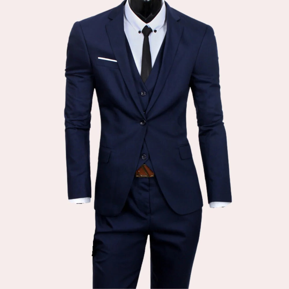 Zelda | Fato Masculino de 3 Peças | Slim Fit, Elegante | Casamento, Negócios